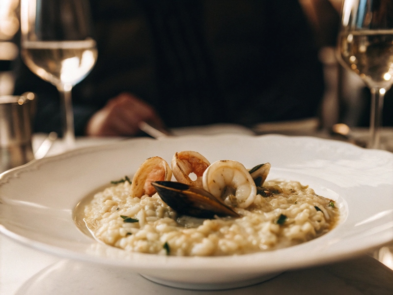 Risotto ai frutti di mare del ristorante La Mariposa Ostia